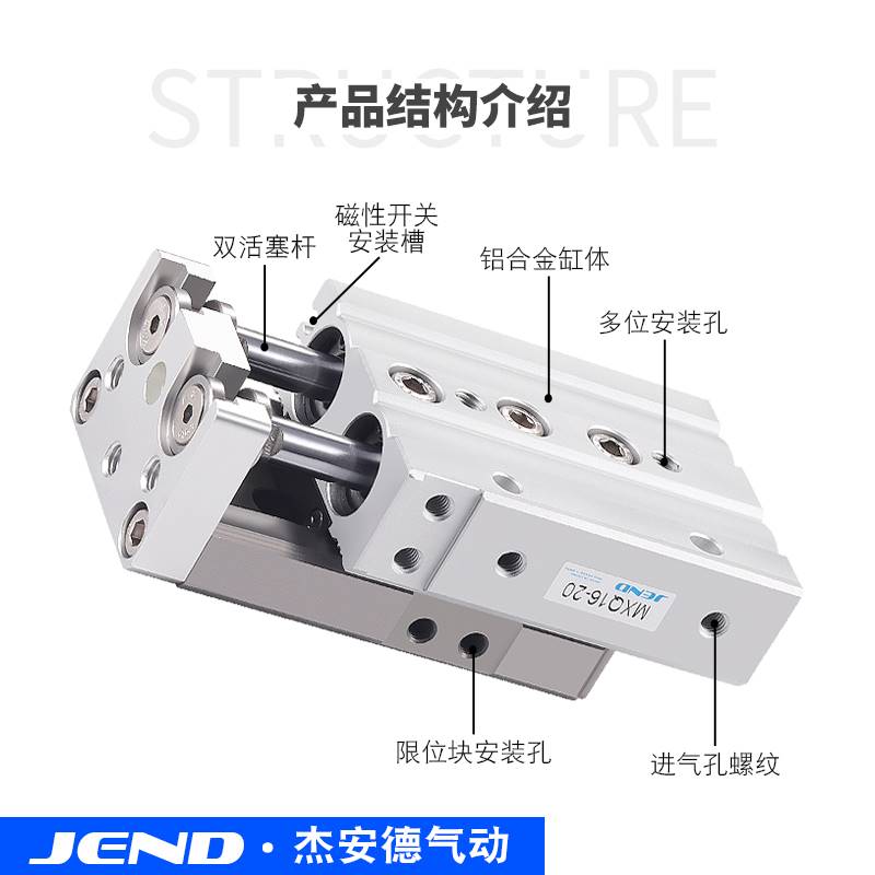 MX06滑台8气Q缸12BS气动20A精密16AS导轨25AT-10A0A40A50A75A10A - 图0