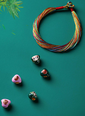 五彩绳情侣手工编织端午节