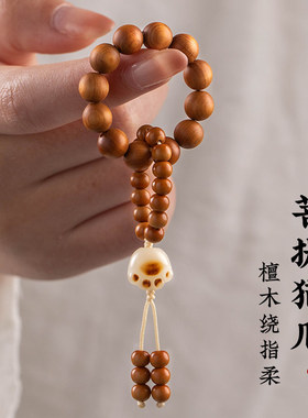 炭烧菩提猫爪指尖绕指柔小手串