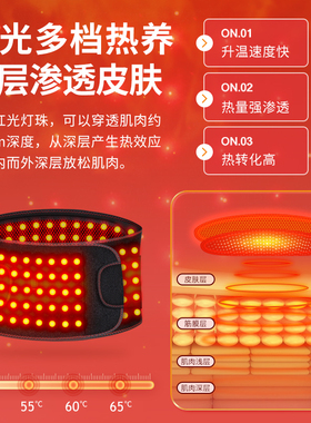 暖序红光理疗暖腹护腰带