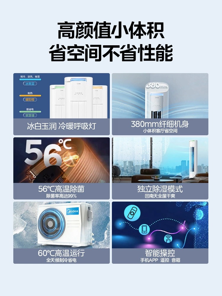 美的酷省电空调官方立式一级变频官网3匹客厅家用冷暖柜机KS1-1P - 图3