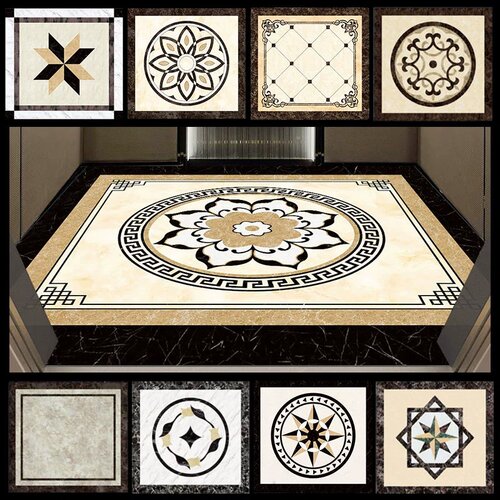 电梯轿厢地胶pvc定制logo仿大理石图案塑胶地板防水客梯免洗地毯 - 图2