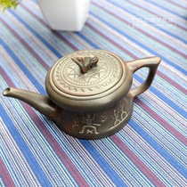 Guangxi Ethnic Characteristics Business Gift Qinzhou Mud Xingtao Zhuang Bronze Drum Kongfu Tea With 10 Pieces Of Kit Gift Boxes *