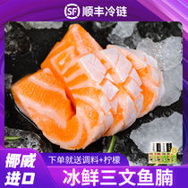 Day to day Norway ice fresh salmon salmon salmon salmon large belly salmon midsection whole Atlantic salmon day stock