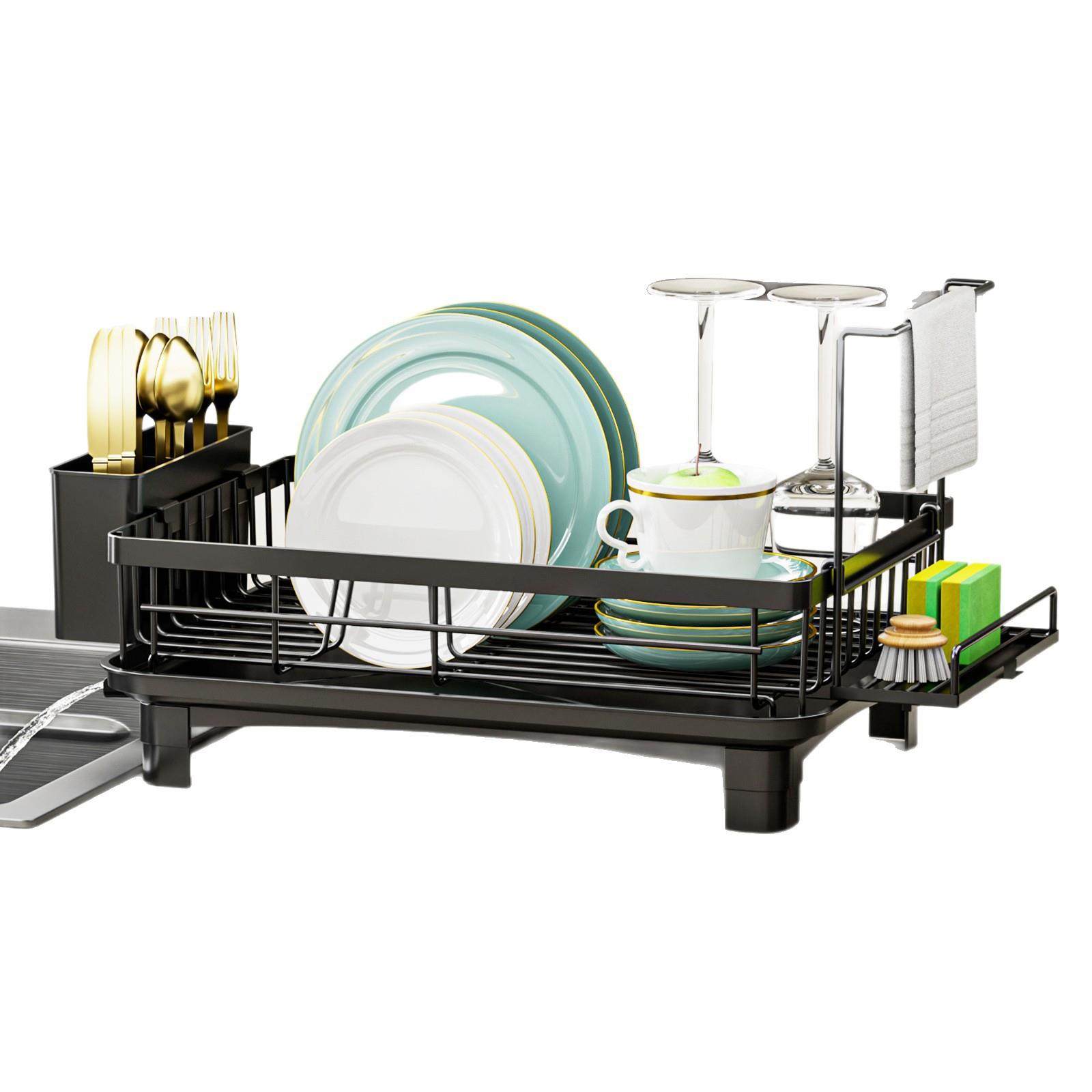厨房置物架碗碟收纳架台面碗盘篮子沥水架多功能抹布放碗架,淘宝优惠券,粉丝福利购,淘宝优惠卷