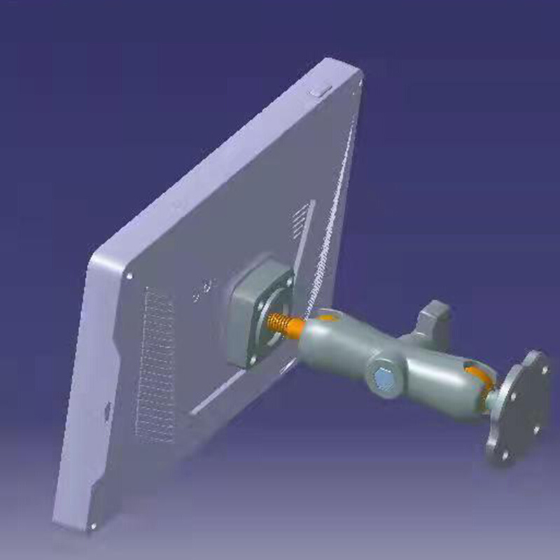 7寸10车载寸显示器屏抗震支架货车四路监控通用吊装金属工业支架-图1