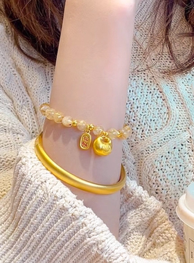 浪漫传说金发晶小胖福手链