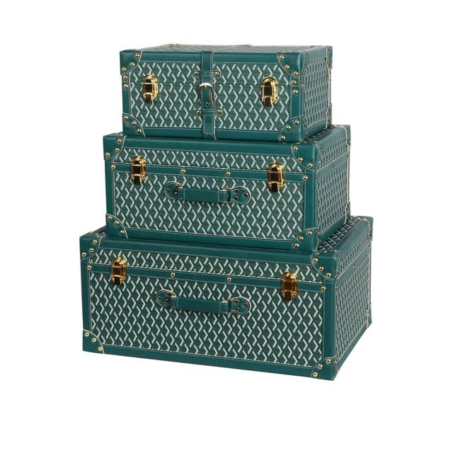 Cloakroom storage box handheld storage box leather retro storage box model room storage box decorative ornaments