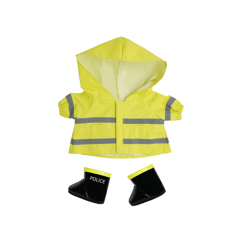 警察熊雨衣雨鞋套装毛绒公仔娃娃玩偶替换衣服拉布布娃衣警网优选,淘宝优惠券,粉丝福利购,淘宝优惠卷