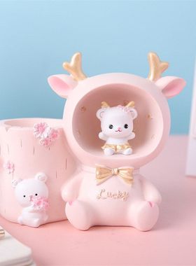 创意可爱贝拉兔笔筒灯多功能星星