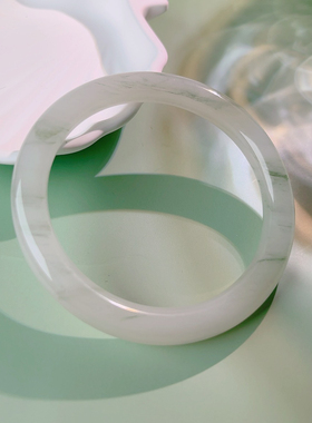 带证书原创天然天山翠手镯新疆金丝玉不知春冰种翡翠飘花玉镯