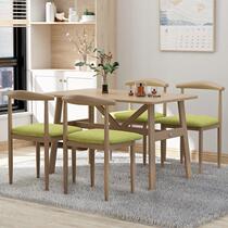 Minima small family 4 people 6 people eating dinner table Home rectangular table and table chairs combined rental room suit table