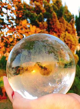 白色水晶球透明球照片摄影道具玻璃家居装饰办公桌客厅财富装饰品