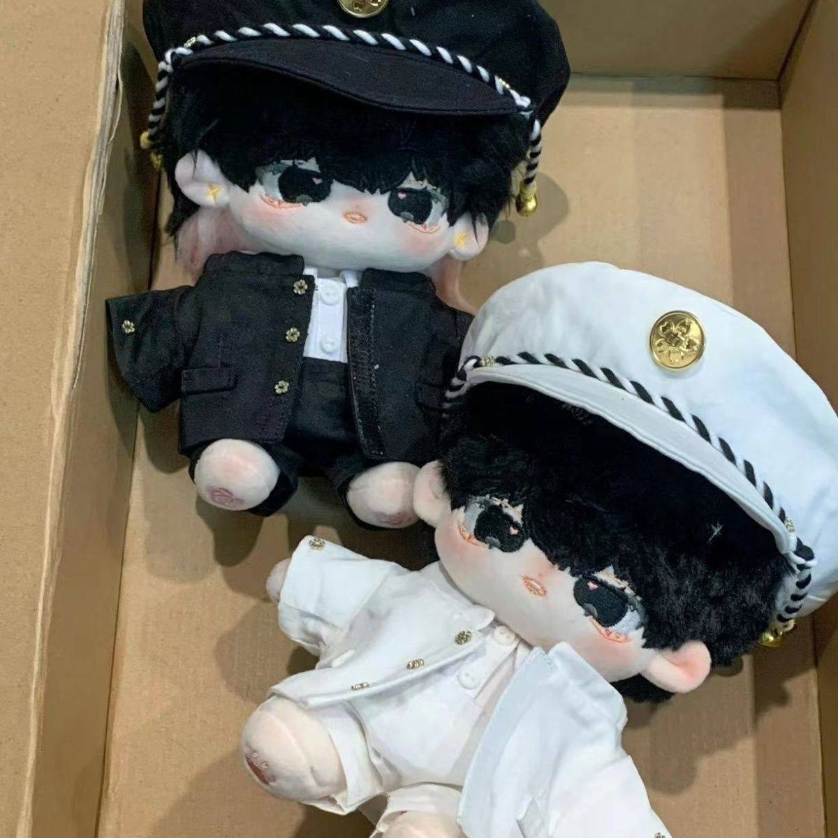 新中式20cm棉花娃娃复古背带帅酷学院风套装娃衣无属性替换装高级,淘宝优惠券,粉丝福利购,淘宝优惠卷