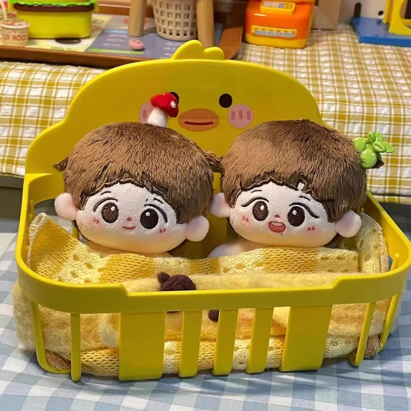 棉花娃娃娃床小窝BJD家具芭比娃diy小黄鸭玩偶娃屋场景布置收纳,淘宝优惠券,粉丝福利购,淘宝优惠卷