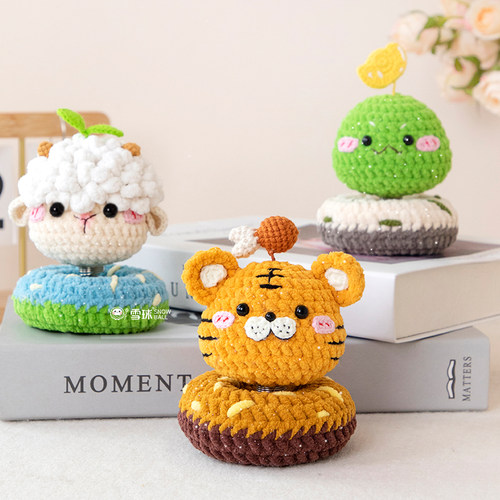 雪球diy手工编织十二生肖摇摇乐材料包针织车装饰卡通玩偶礼物钩 - 图2