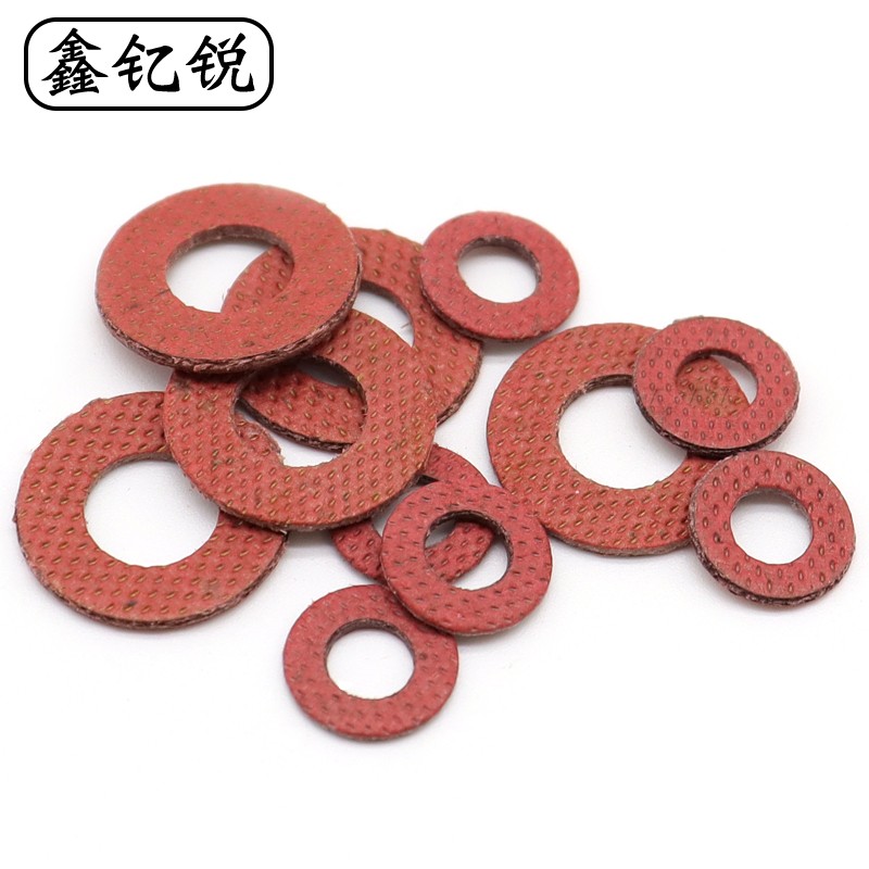 M2-M8绝缘红垫片0.5红纸垫圈0.8红钢纸介子1mm快巴纸平垫M3M4M5M6 - 图1