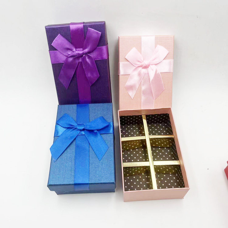 四色6格手工巧克力包装盒 情人节送礼纸盒 费列罗盒糖果盒小礼盒