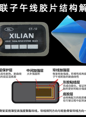 喜联真空胎子午线修补胶片汽车客车卡车斜交胎冷补胶片补胎工具