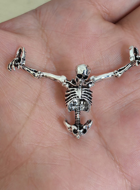 万圣节朋克风骷颅头项链 吊坠Halloween Skull Necklace Pendant