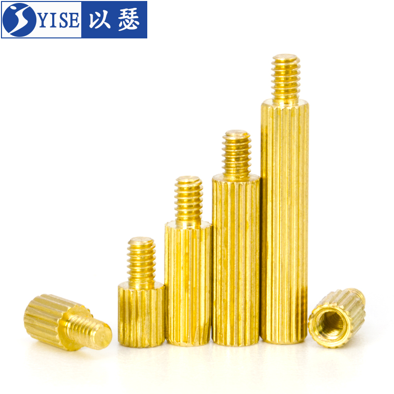 滚花铜柱M2单头圆形铜柱螺丝 安防监控铜柱 摄像头铜螺丝柱铜支柱 - 图2
