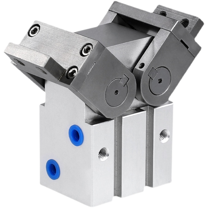 手指气缸180度开闭型MHW2-20D1/25D/32D/40/50肘节型MHT2夹持气爪 - 图3