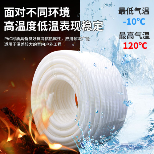 PVC阻燃塑料波纹管穿线软管电线电缆电工绝缘塑料保护套管蛇皮管 - 图2