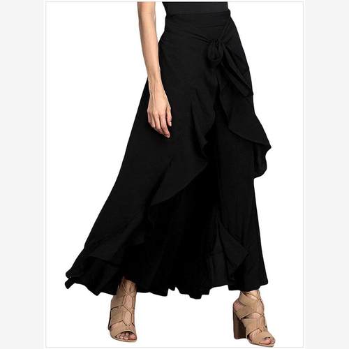 Women's plus size high waist wide leg pants new high waist - 图2
