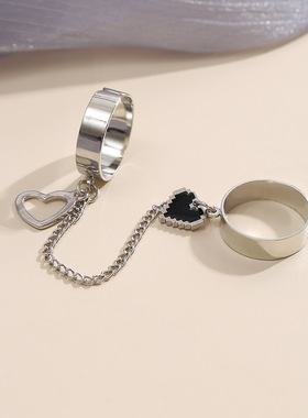 双指连体戒指朋克风menp