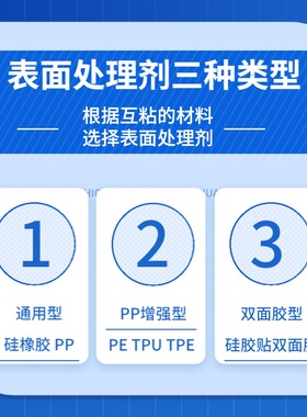 硅胶表面处理剂PP尼龙PE TPUTP活化剂底涂剂硅橡胶贴双面胶增粘剂