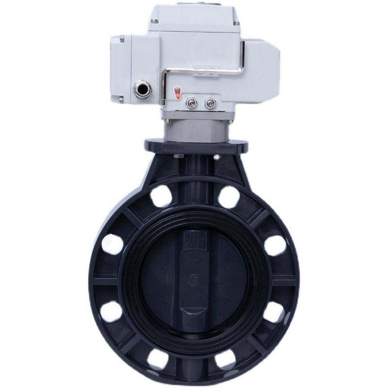 D971X-16S电动PVC蝶阀塑料对夹蝶阀 DN65 80 100 125 150 200 300 - 图3