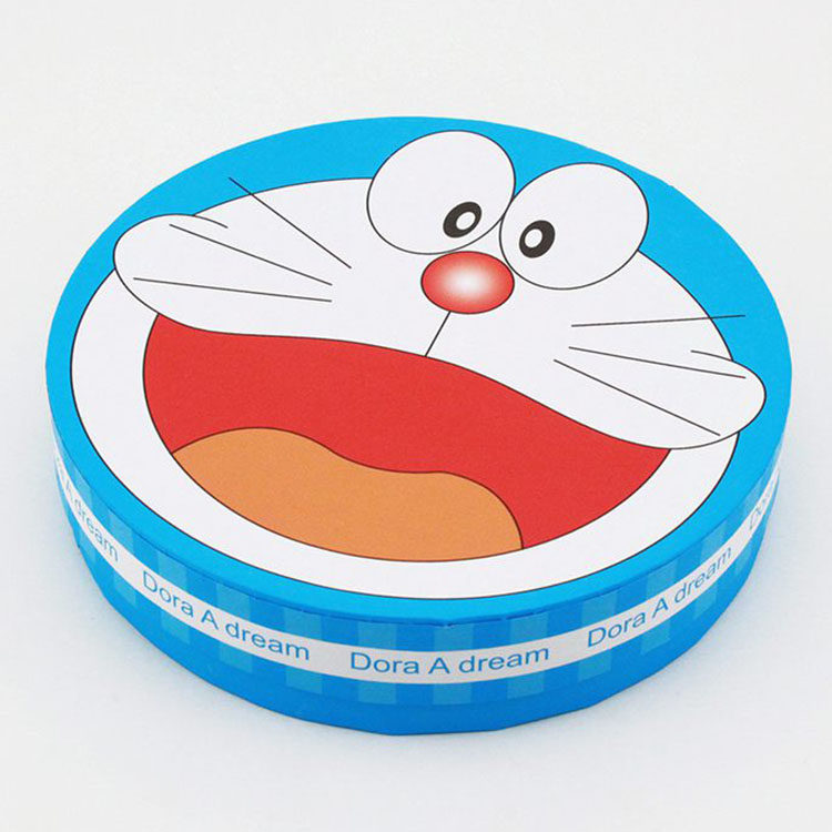 圆形哆啦A梦机器猫DIY手工巧克力包装盒 喜糖盒 情人节送人礼盒