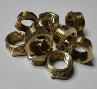 压力表转接头 铜补芯内外丝铜接头内螺纹四分外螺纹六分G1/2-G3/4 - 图0