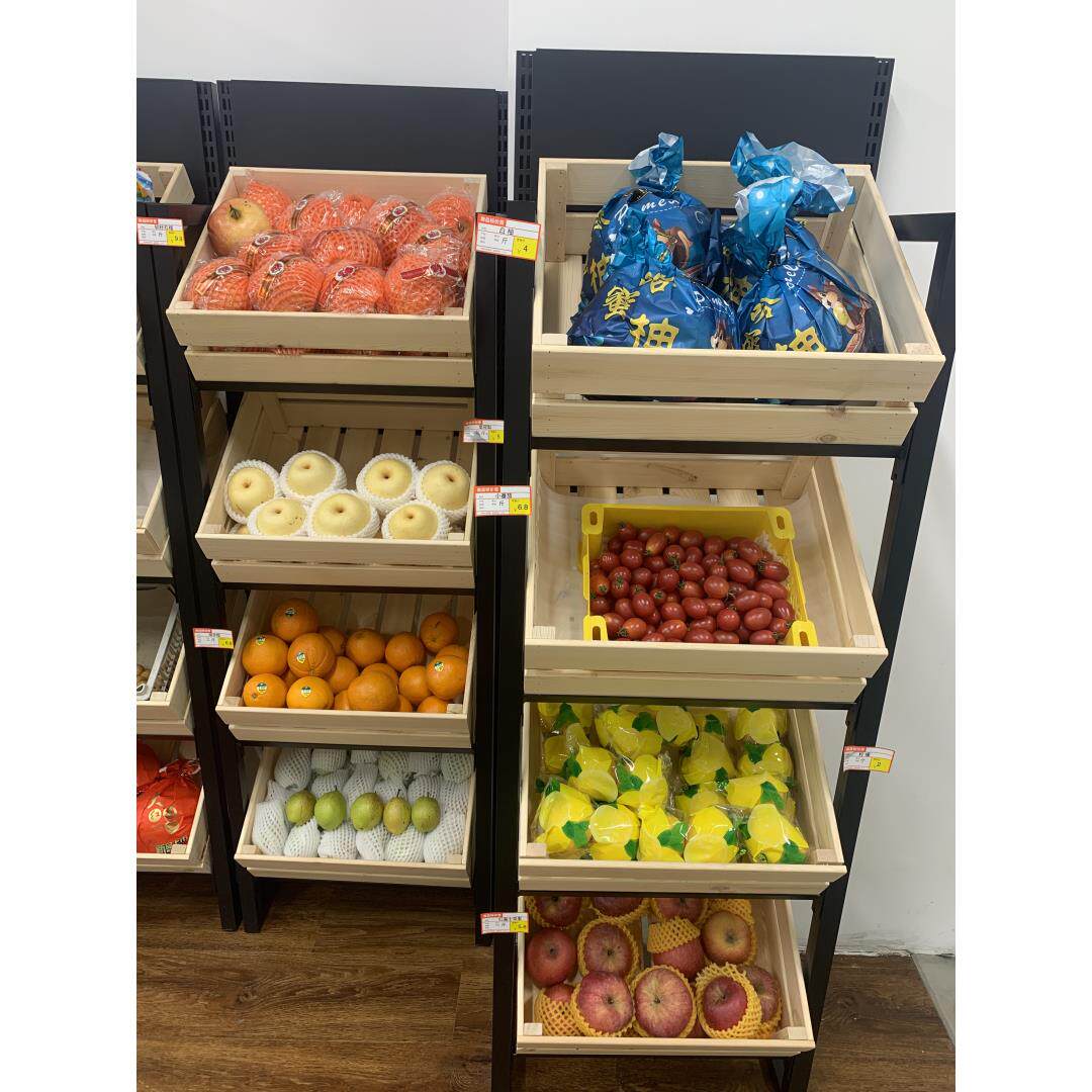 山西水果展示架超市蔬菜架水果店实木框果蔬架红酒钢木百果园多层,淘宝优惠券,粉丝福利购,淘宝优惠卷