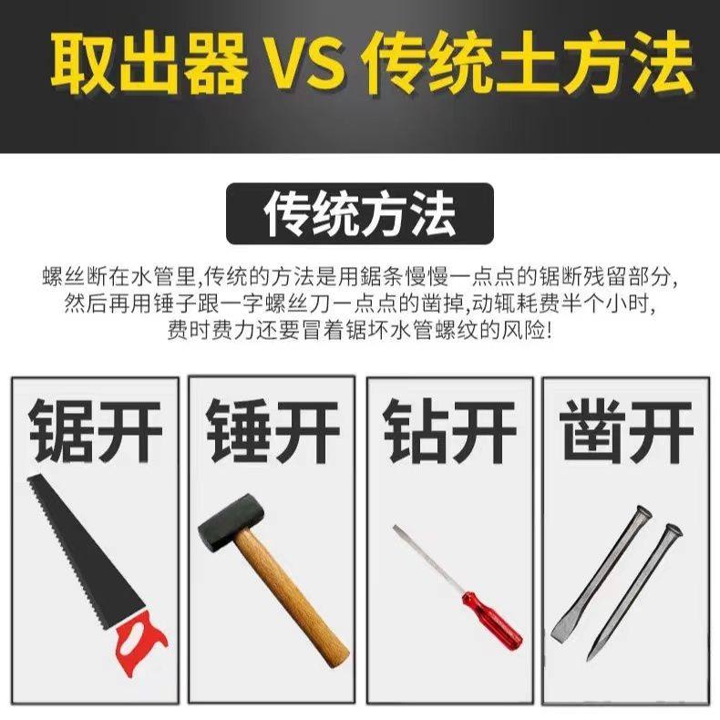 断丝取出器水龙头三角阀万能丝锥反牙反丝水管断管断头螺丝取丝器,淘宝优惠券,粉丝福利购,淘宝优惠卷