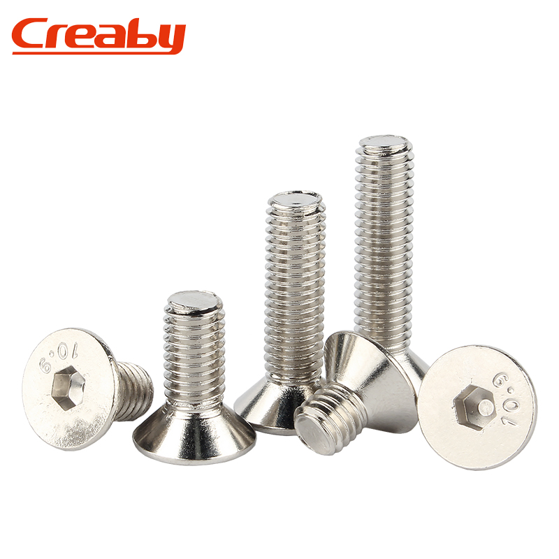 10.9级镀镍沉头内六角螺丝螺栓平杯平头螺钉M2/M2.5M3M4M5M6M8M10 - 图3