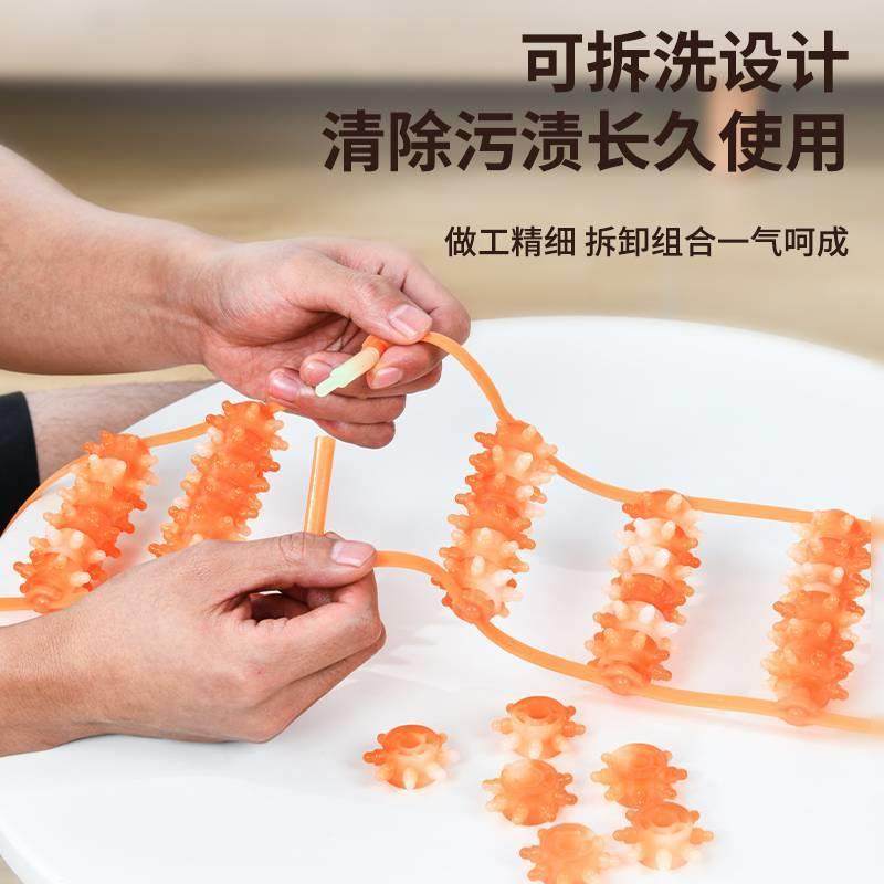 日本颈椎按摩器拉背条后背腰背部肩颈疏通经络神器不求人手动滚轮,淘宝优惠券,粉丝福利购,淘宝优惠卷