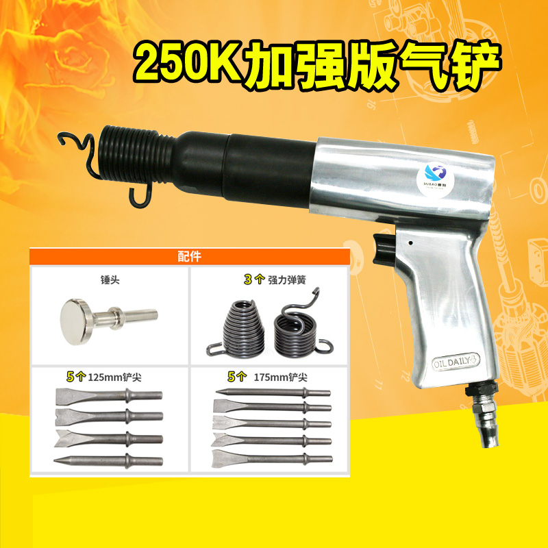 速豹250K枪式气动气铲 气铲 风动铲除锈枪 风动起稿250MM - 图0