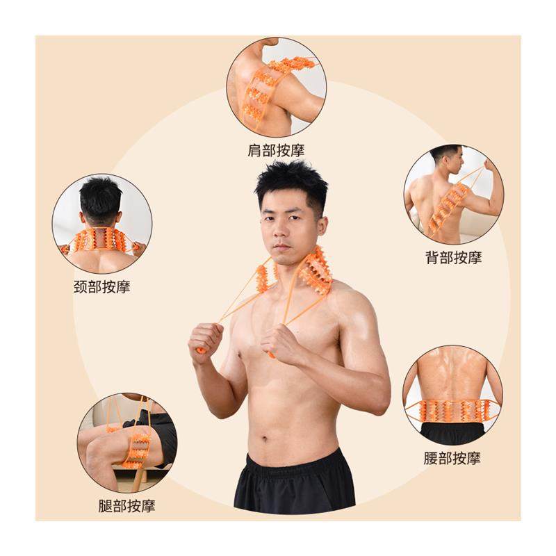 日本颈椎按摩器拉背条后背腰背部肩颈疏通经络神器不求人手动滚轮,淘宝优惠券,粉丝福利购,淘宝优惠卷