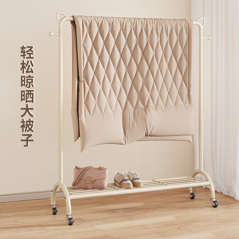 晾衣架落地室内挂衣架杆家用简易卧室衣服收纳衣帽架秋冬宿舍阳台,淘宝优惠券,粉丝福利购,淘宝优惠卷