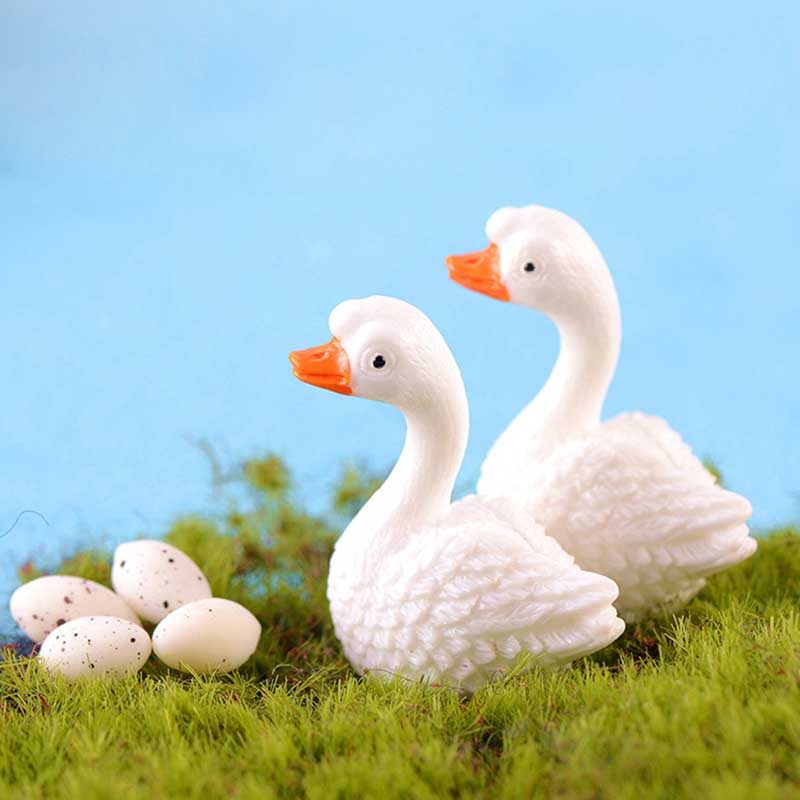 微景观小摆件家居装饰动物家养鹅大白鹅树脂卡通天鹅亲子玩具礼品,淘宝优惠券,粉丝福利购,淘宝优惠卷