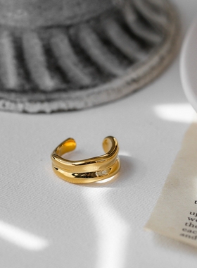 欧美风复古戒指小众不掉色女