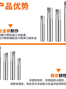 金信铣刀杆1135数控中心刀柄直角抗震铣刀刀杆加长300R开粗立铣刀