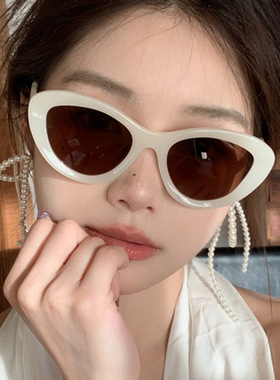 Cat Eye Sunglasses复古猫眼太阳镜女方圆脸墨镜防紫外线太阳眼镜