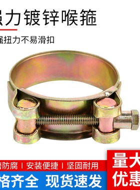 管夹铁镀锌强力喉箍欧式卡箍抱箍水管固定管卡喉箍重型油管箍紧箍