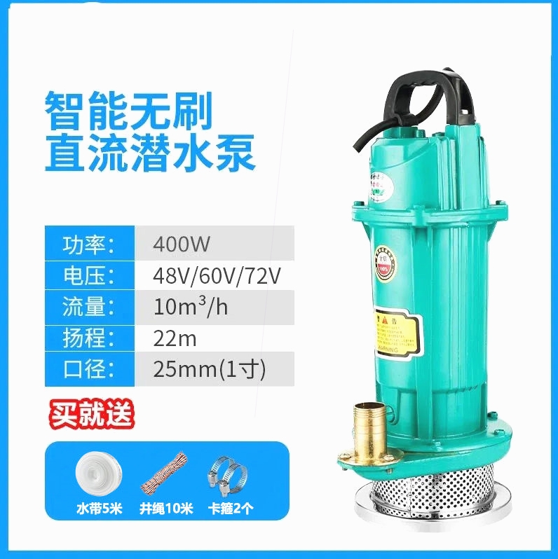 德国进口无刷智能直流潜水泵48V60V72V通用大流量电动电瓶车抽水 - 图3