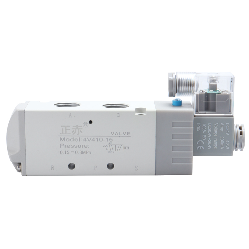 电磁阀4V410-15二位五通换向阀DC24v线圈AC220气动DC12V精品4分36 - 图3