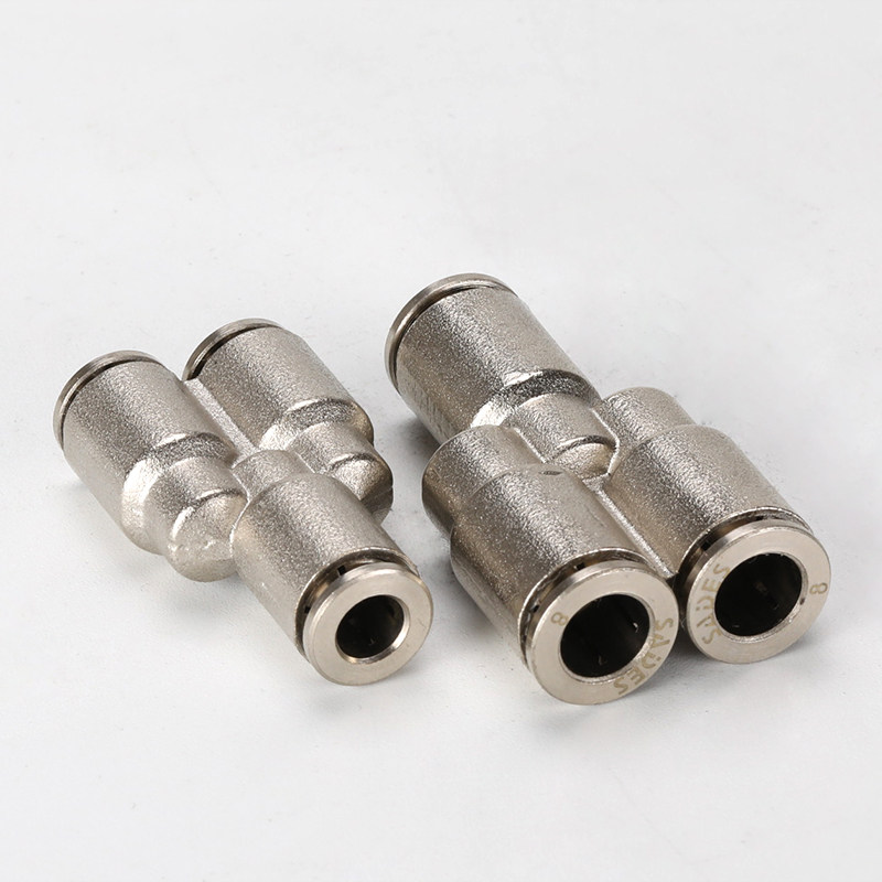 气管插转接304不锈钢Y型三通气动接头PY46/8mm/10/12/14/16 - 图2