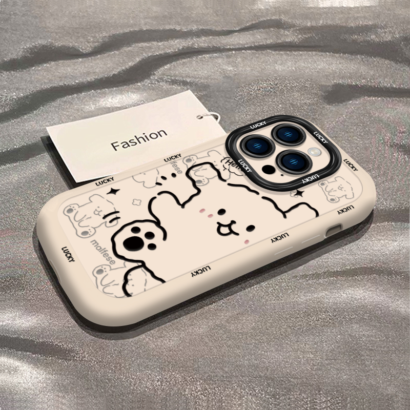 线条小狗适用苹果16手机壳2024新款iPhone16promax套13的12全包15pro外11硅胶plus防摔x保护xr小众14高级感8 - 图3