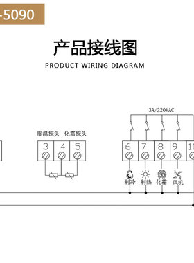 JDC-5090H 化霜风机双温度显示制热制冷自动转换冷库电子温控器仪